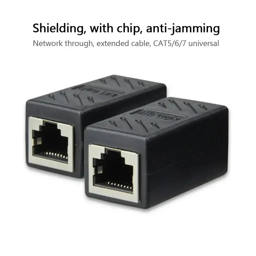 RJ45 Ethernet Cable Coupler Extender Adapter - Female to Female LAN Connector for Cat7, Cat6, Cat5e Networks - Stable Gigabit Transmission, Durable ABS Shell showcase 2