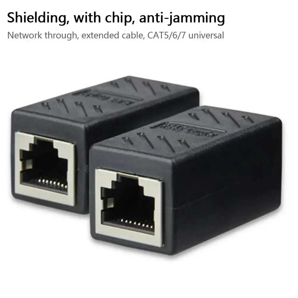 RJ45 Ethernet Cable Coupler Extender Adapter - Female to Female LAN Connector for Cat7, Cat6, Cat5e Networks - Stable Gigabit Transmission, Durable ABS Shell thumbnail 4