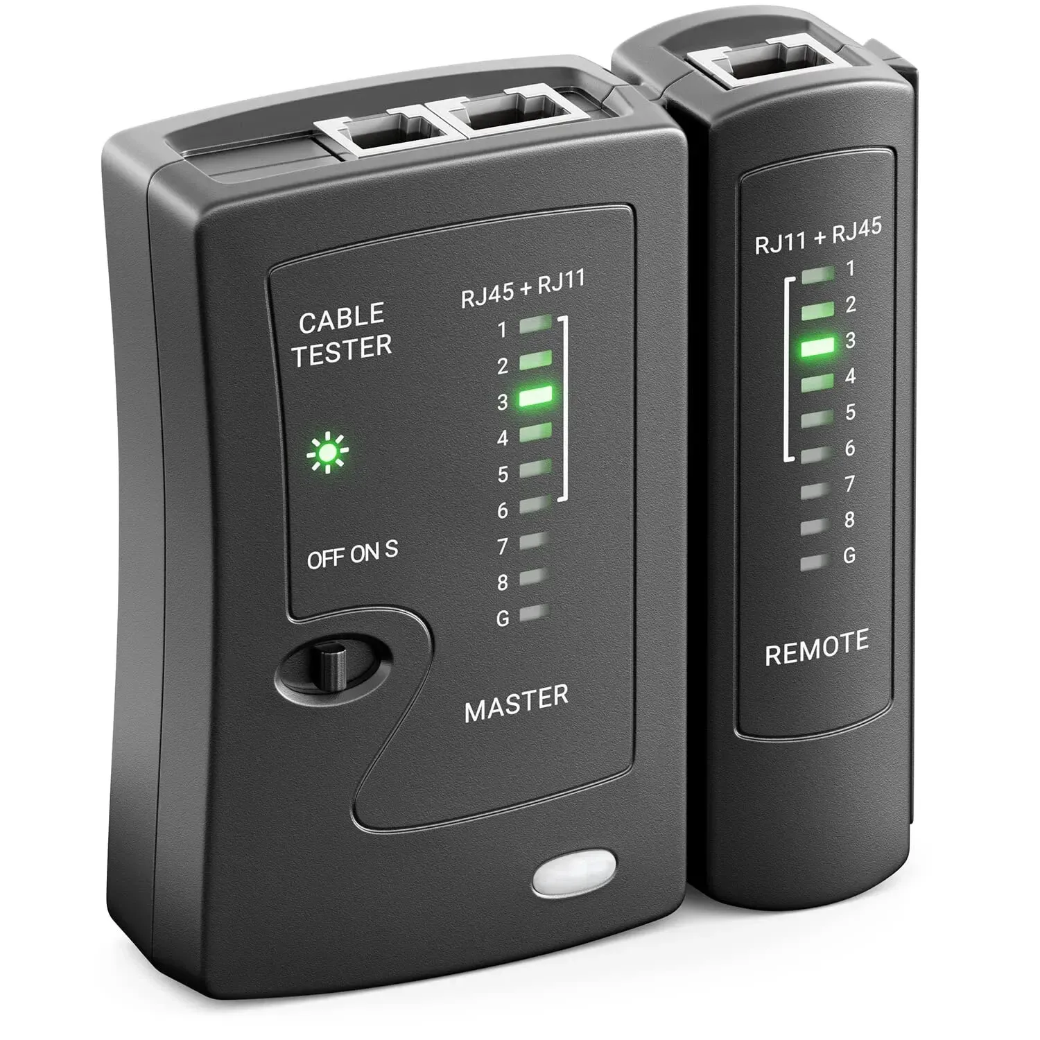ZoeRax Ethernet Cable Tester for LAN RJ45 Cat5-Cat7 UTP/Shielded & RJ11/RJ12 Telephone Lines - Professional Network Wire Verifier with LED Display thumbnail 5