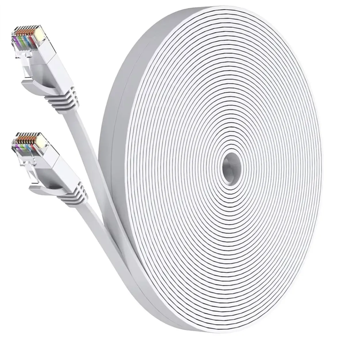 Cat 6 Flat Ethernet Cable 1000M - Slim High-Speed LAN Internet Patch Cord for Router, PC, PS5, Xbox - Durable Network Cable showcase 2