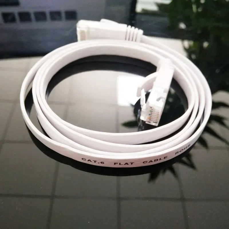 Cat 6 Flat Ethernet Cable 1000M - Slim High-Speed LAN Internet Patch Cord for Router, PC, PS5, Xbox - Durable Network Cable thumbnail 6