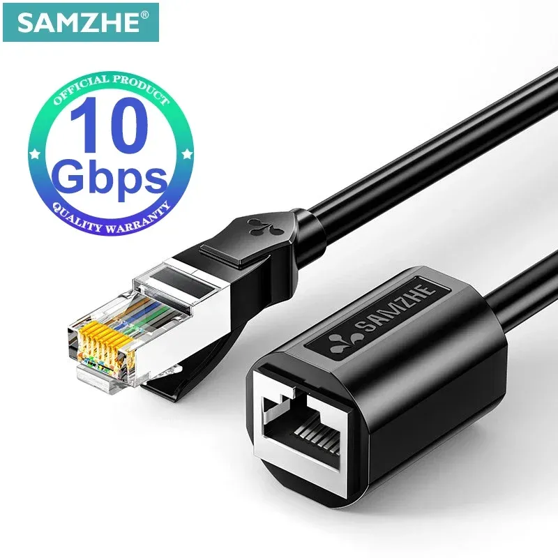 SAMZHE Cat6 Ethernet Extension Cable, 10Gbps RJ45 Male to Female Extender Adapter for PC, Laptop, Network Devices - Durable & Reliable Connectivity thumbnail 2