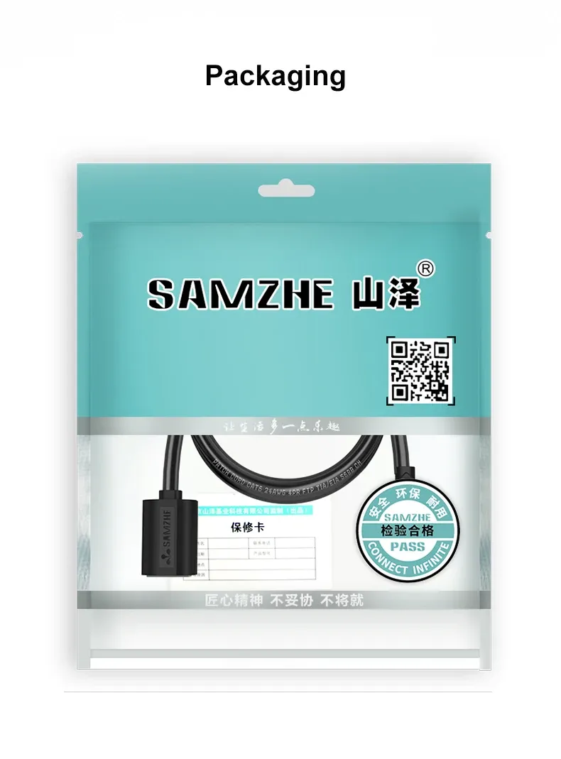 SAMZHE Cat6 Ethernet Extension Cable, 10Gbps RJ45 Male to Female Extender Adapter for PC, Laptop, Network Devices - Durable & Reliable Connectivity showcase 10