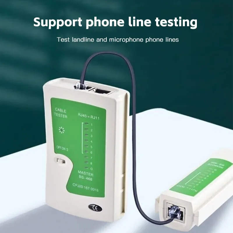 Professional RJ45 Ethernet Cable Tester for Cat5, Cat6, Cat7 Network Cables & RJ11 Telephone Lines - Detect Shorts, Opens, Shielding - Portable LAN Test Tool for IT Pros & Home Installers thumbnail 4