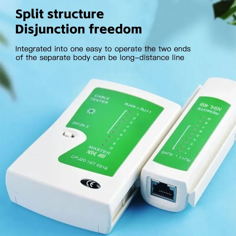 Professional RJ45 Ethernet Cable Tester for Cat5, Cat6, Cat7 Network Cables & RJ11 Telephone Lines - Detect Shorts, Opens, Shielding - Portable LAN Test Tool for IT Pros & Home Installers thumbnail 3