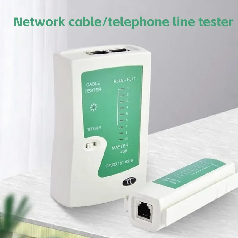 Professional RJ45 Ethernet Cable Tester for Cat5, Cat6, Cat7 Network Cables & RJ11 Telephone Lines - Detect Shorts, Opens, Shielding - Portable LAN Test Tool for IT Pros & Home Installers thumbnail 2