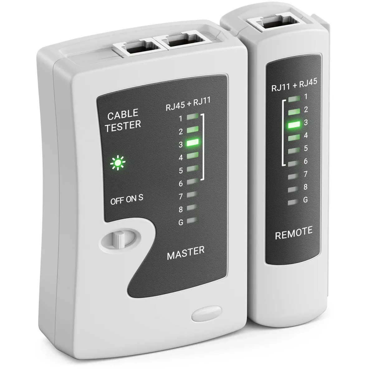 ZOERAX Network Ethernet Cable Tester for LAN RJ45 Cat5-Cat7 UTP/Shielded Cables & RJ11/RJ12 Telephone Lines - Professional & Home Use LED Display showcase 7
