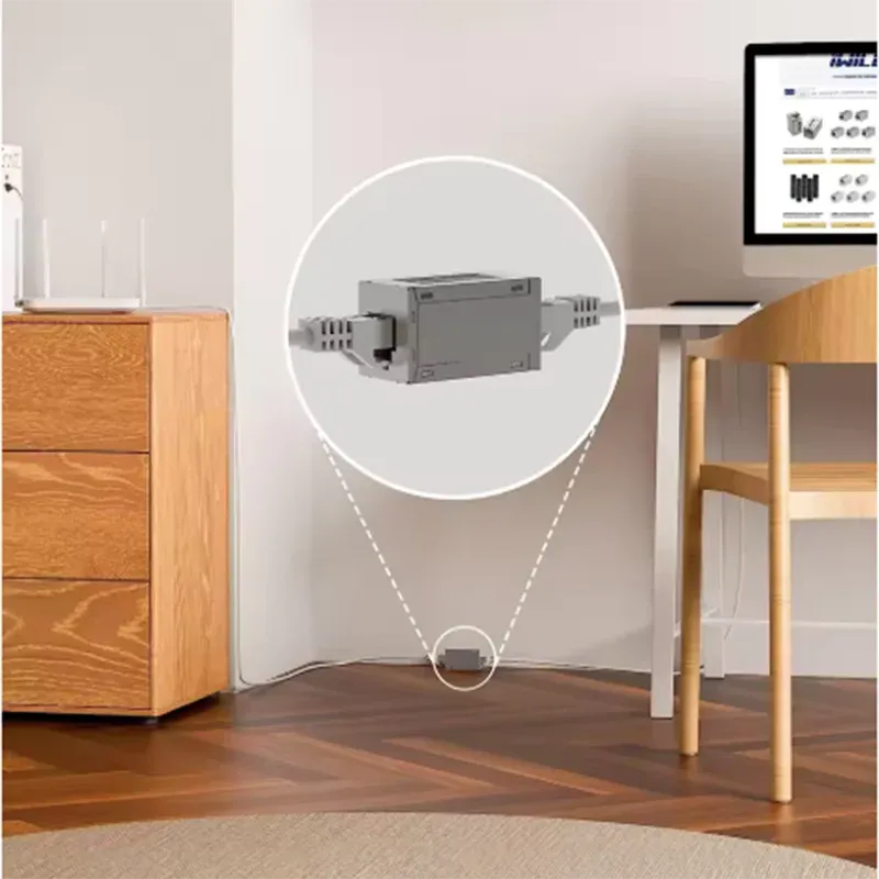 10Gbps RJ45 Ethernet Coupler Extender, Female to Female Cat7 Connector for Cat6/Cat5e Network Cables, Plug-and-Play Network Extender showcase 4