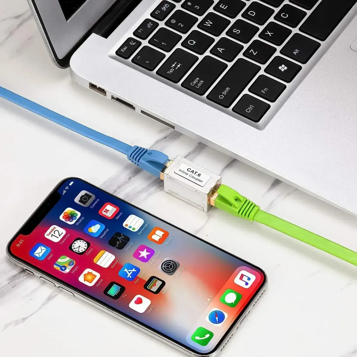 10Gbps RJ45 Ethernet Coupler Extender, Female to Female Cat7 Connector for Cat6/Cat5e Network Cables, Plug-and-Play Network Extender showcase 5