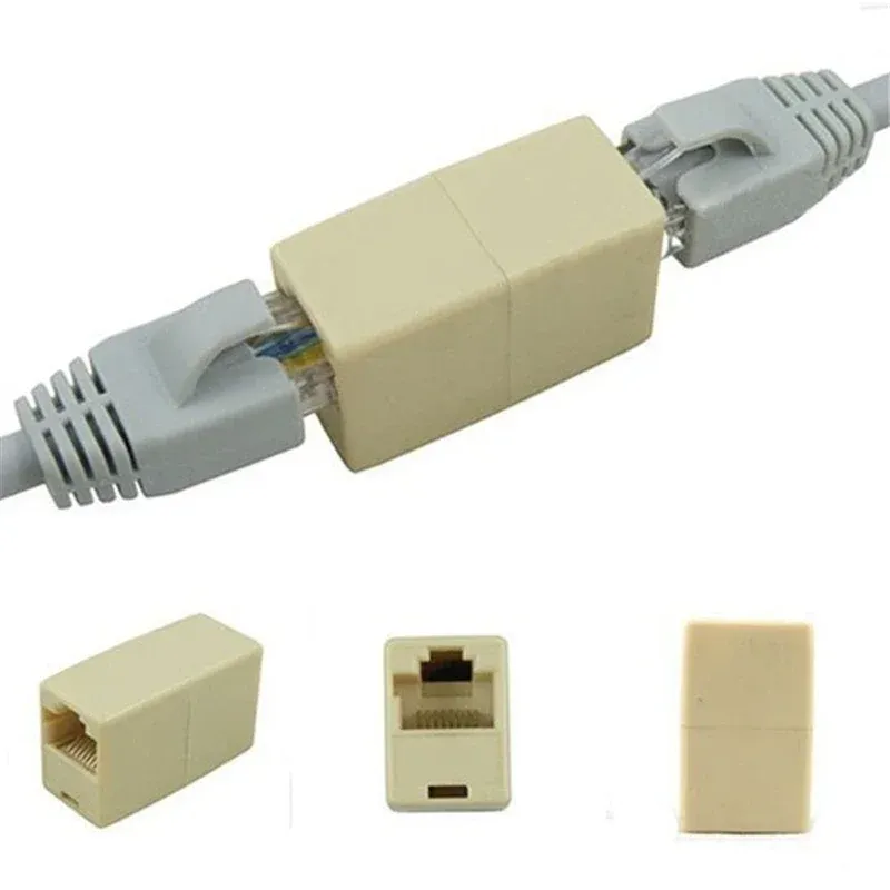 RJ45 Ethernet Cable Coupler Extender - Cat 5/6/7/8 Dual Straight Head LAN Network Connector for Extending Internet Cables showcase 2
