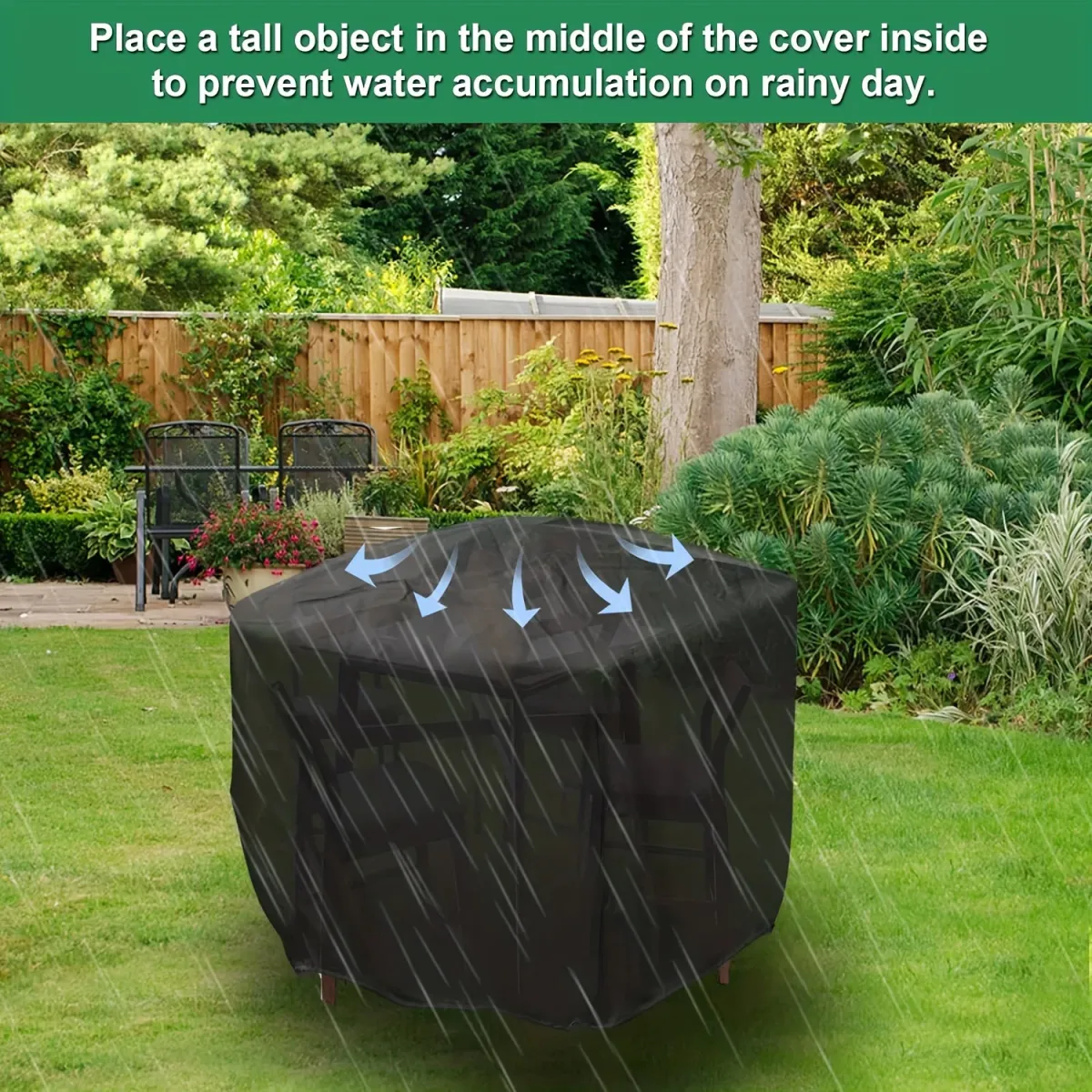 Heavy Duty Square Patio Furniture Cover - All Weather UV Resistant Outdoor Table and Chair Protection Set, Waterproof PVC Coating, Multiple Sizes Available showcase 4