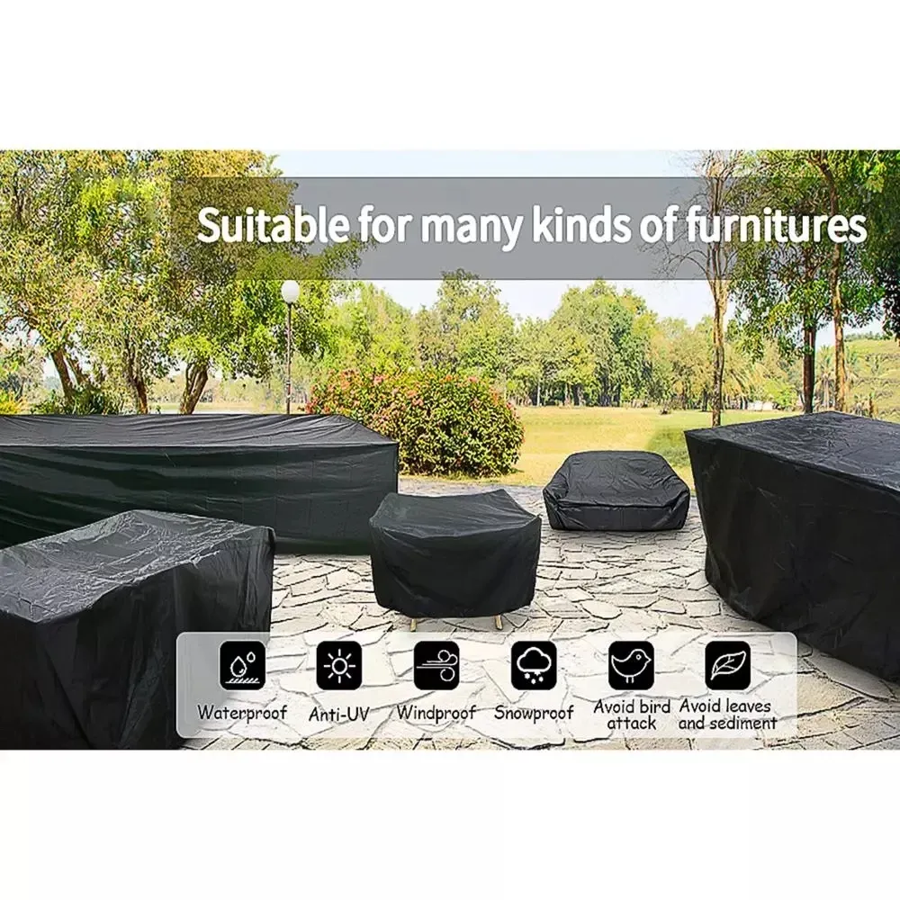 Waterproof Patio Furniture Cover - Heavy Duty Outdoor Sectional Sofa, Table, and Chair Set Protector - UV Resistant, All-Weather Protection for Garden Furniture thumbnail 3