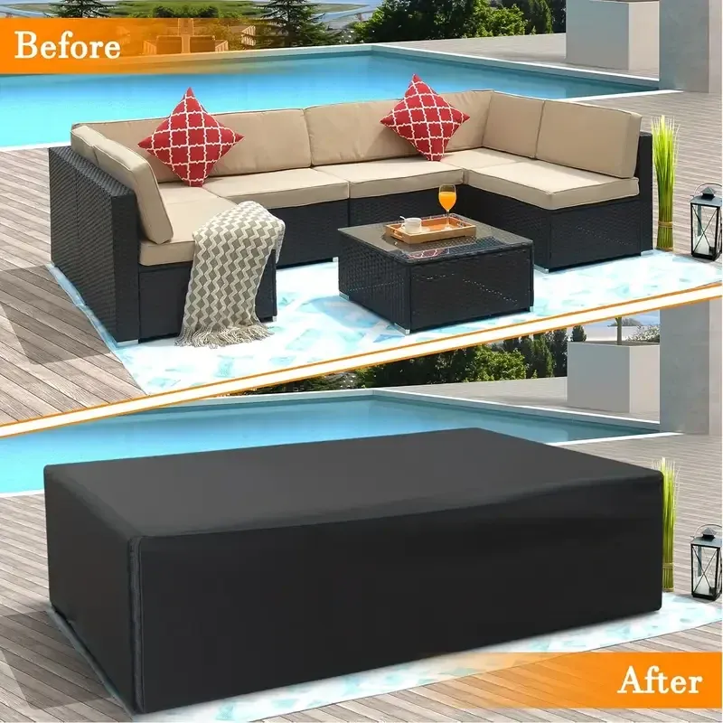 Waterproof Outdoor Furniture Cover for Patio Garden Sets - Rain, Snow, Dust Protection for Chairs, Sofas, Tables (102-137 Inch Length) thumbnail 4