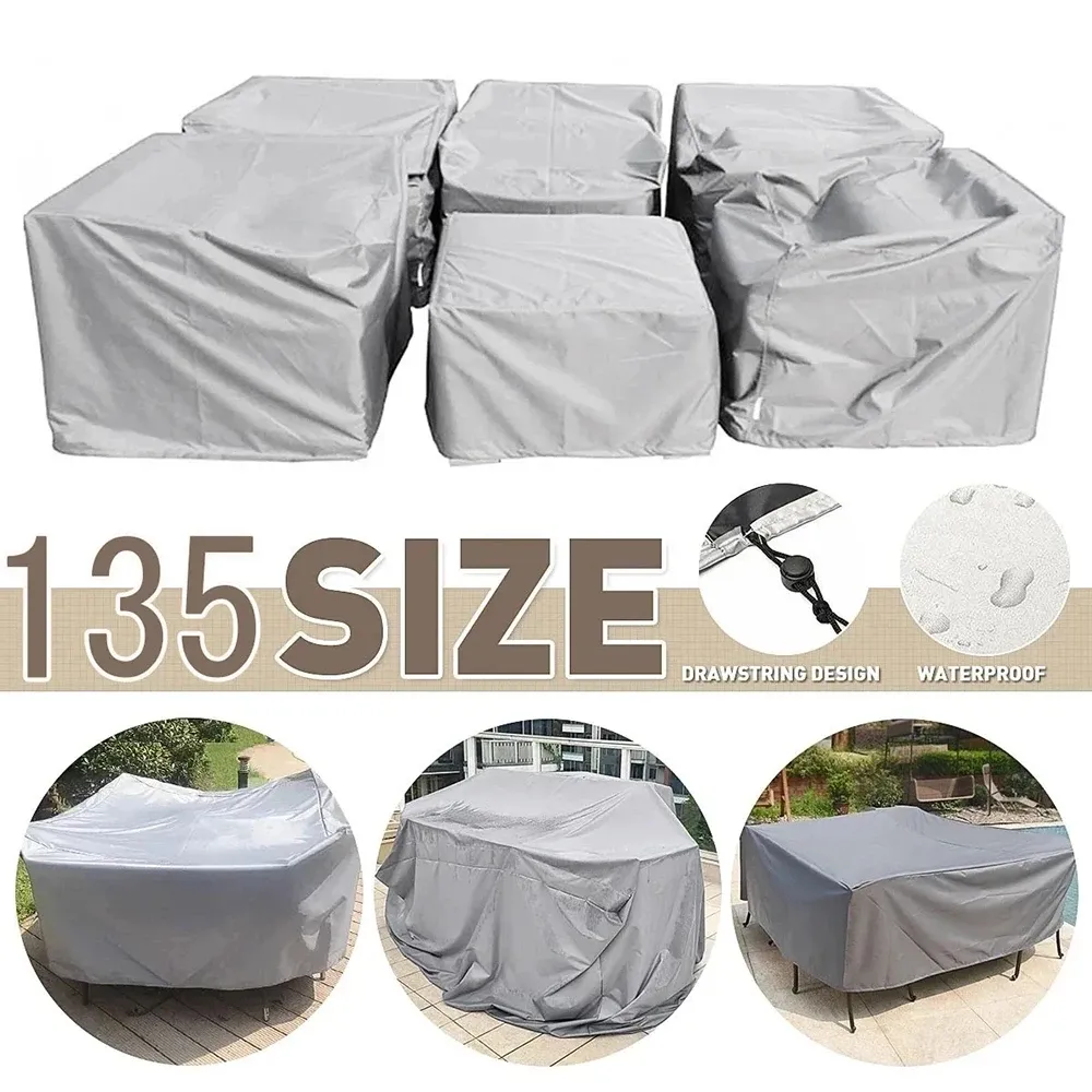 Heavy Duty Outdoor Patio Furniture Cover for Sectional Sofa, Table & Chairs - Waterproof, UV Resistant, All-Weather Protection thumbnail 1