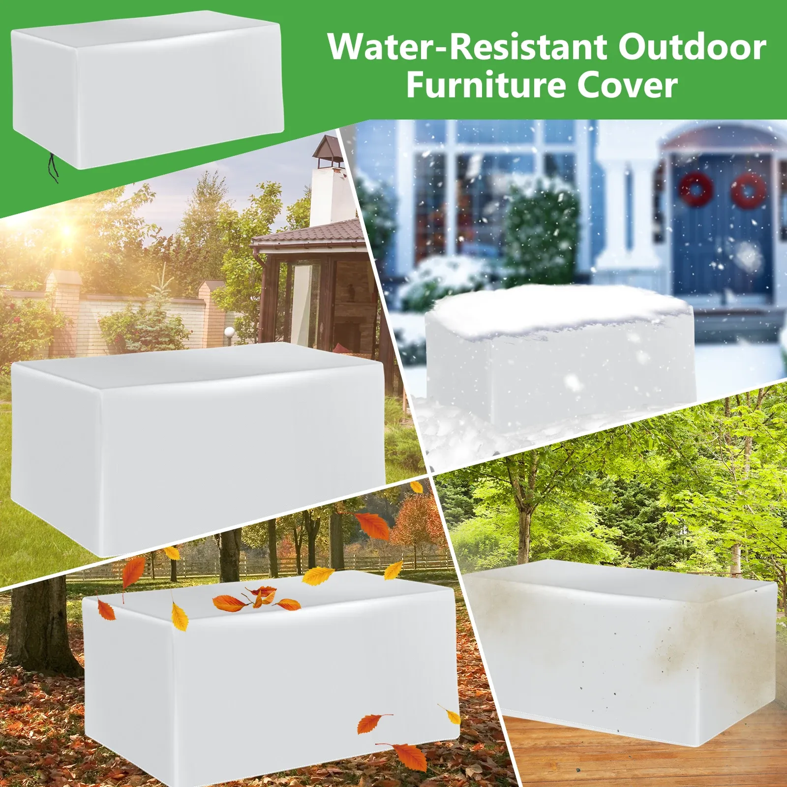 Heavy Duty Outdoor Patio Furniture Cover for Sectional Sofa, Table & Chairs - Waterproof, UV Resistant, All-Weather Protection thumbnail 5
