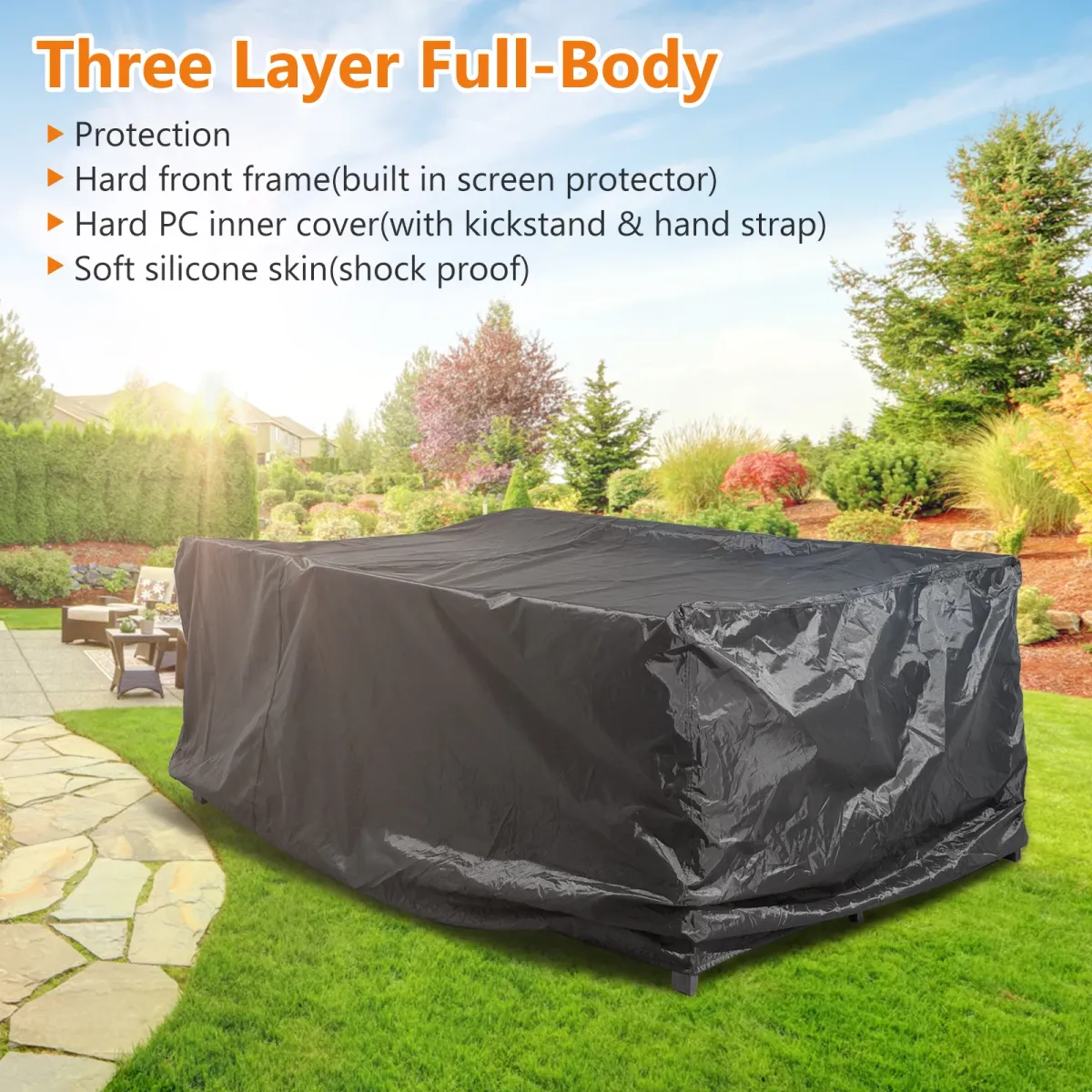 Heavy Duty Outdoor Patio Furniture Cover for Sectional Sofa, Table & Chairs - Waterproof, UV Resistant, All-Weather Protection showcase 7