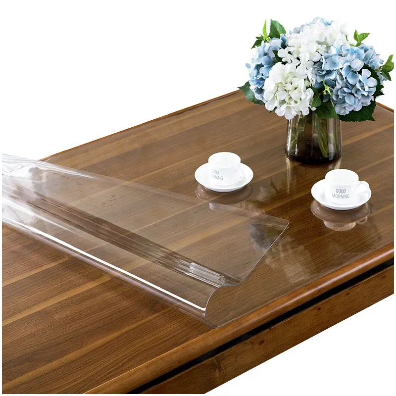 PVC Waterproof Transparent Tablecloth Soft Glass Table Protector for Dining Table, Coffee Table - Durable, Easy Clean Home Decor showcase 11