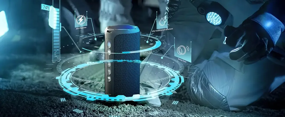 Ortizan X8 Pro 40W Bluetooth Speaker - Enhanced Bass, IPX7 Waterproof, LED Lights, 30-Hour Playtime, Portable Wireless Outdoor Speaker with TWS Pairing and EQ Modes showcase 5