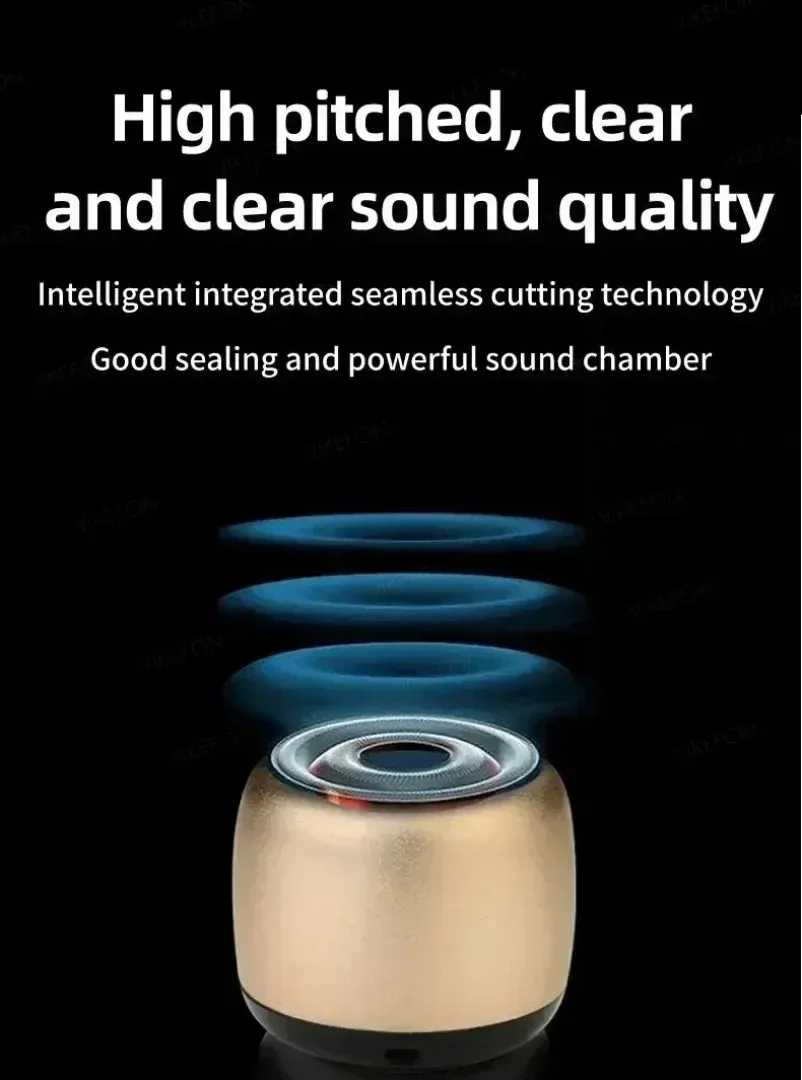 M1 Portable Bluetooth Speaker with 3D Surround Sound, Mini USB Outdoor Subwoofer Audio Player, IPX5 Waterproof, Metal Casing, 3-4 Hour Playtime showcase 4