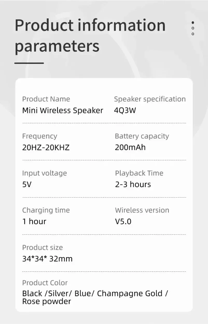 M1 Portable Bluetooth Speaker with 3D Surround Sound, Mini USB Outdoor Subwoofer Audio Player, IPX5 Waterproof, Metal Casing, 3-4 Hour Playtime showcase 10
