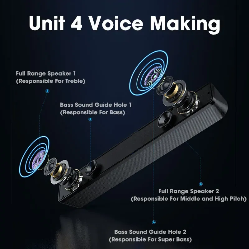 HOMEFISH Bluetooth Wired Dual-Purpose Microphone Speaker - High-Volume Desktop Audio for Calls and Entertainment thumbnail 2