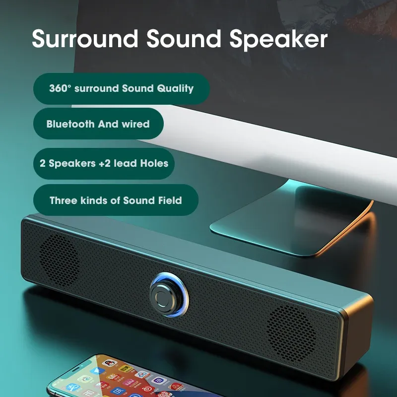 HOMEFISH Bluetooth Wired Dual-Purpose Microphone Speaker - High-Volume Desktop Audio for Calls and Entertainment thumbnail 3