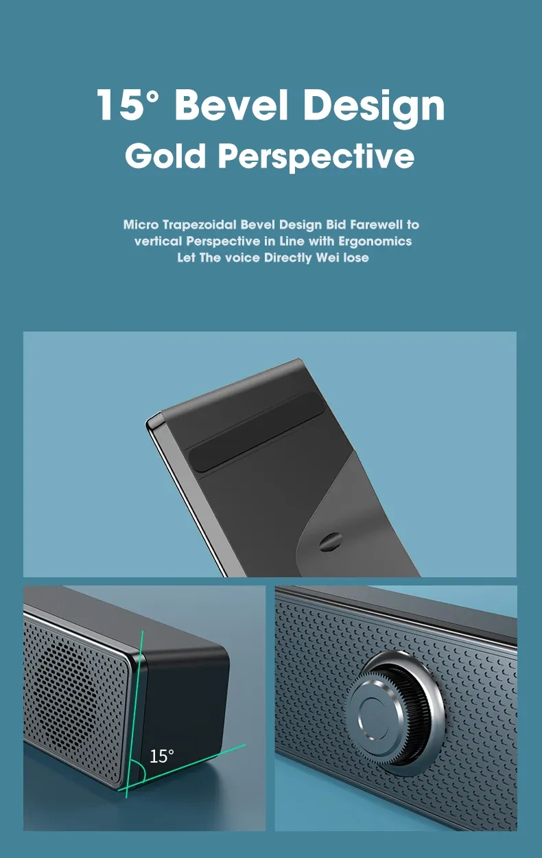 HOMEFISH Bluetooth Wired Dual-Purpose Microphone Speaker - High-Volume Desktop Audio for Calls and Entertainment thumbnail 6