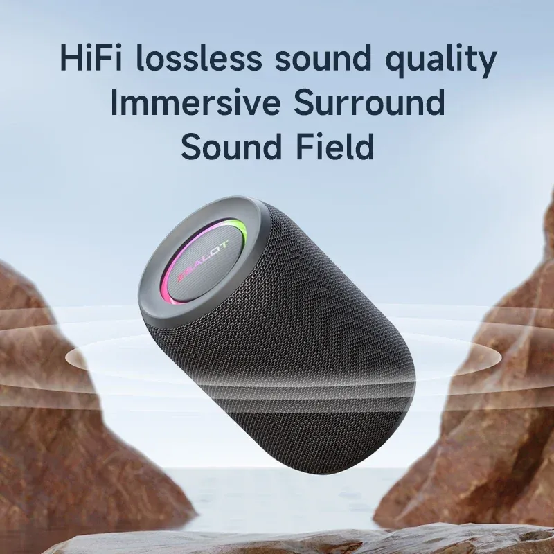 ZEALOT S32PRO Powerful Bluetooth Speaker, 15W Stereo Sound, Bass Subwoofer, Waterproof Outdoor Speaker with LED Light, 15-Hour Playtime, Bluetooth 5.2 thumbnail 2