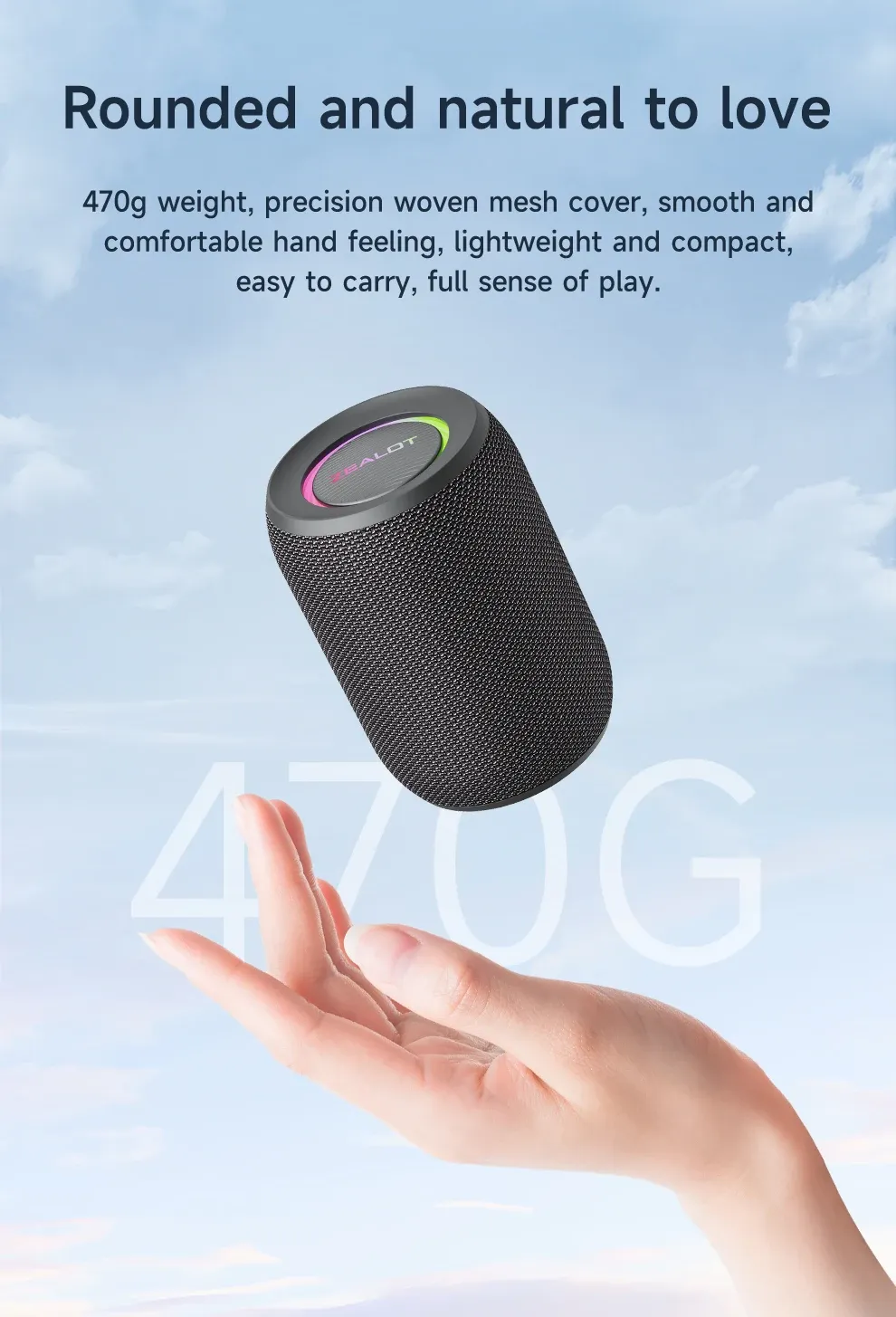 ZEALOT S32PRO Powerful Bluetooth Speaker, 15W Stereo Sound, Bass Subwoofer, Waterproof Outdoor Speaker with LED Light, 15-Hour Playtime, Bluetooth 5.2 showcase 9