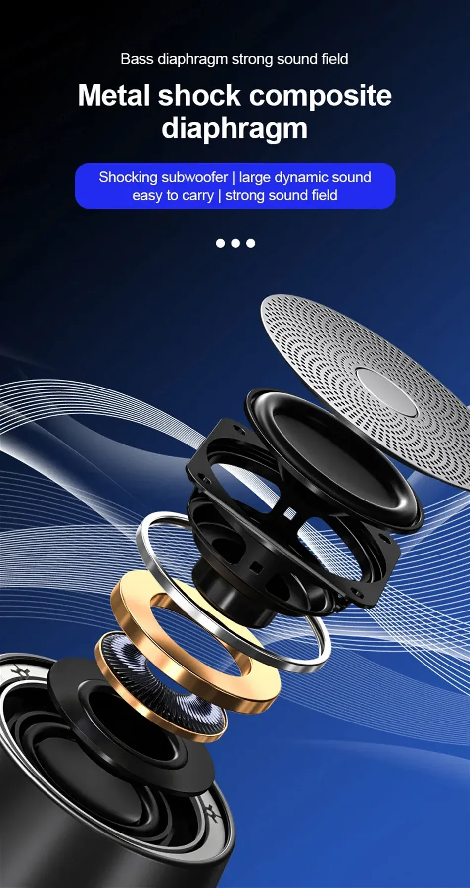 Lenovo K3 Pro Portable Bluetooth Speaker: Lightweight Wireless Subwoofer with Long Battery Life, Mic for Home & Camping showcase 5
