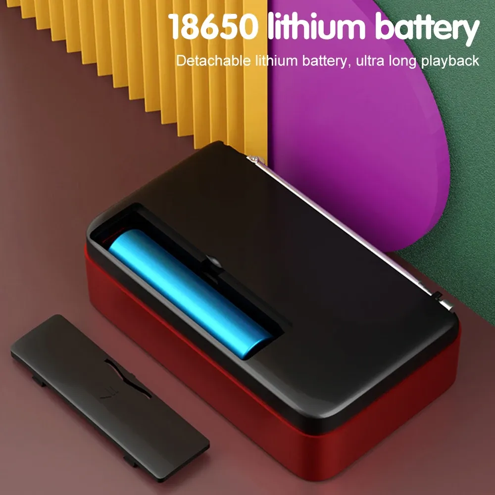 Bluetooth 5.0 Portable FM Radio Small Emergency Recargable Sound Box Mini Vintage Speaker Mp3 Player Support TF Card USB Drive thumbnail 4