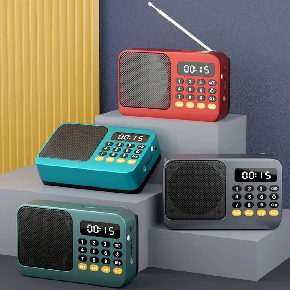 Bluetooth 5.0 Portable FM Radio Small Emergency Recargable Sound Box Mini Vintage Speaker Mp3 Player Support TF Card USB Drive showcase 19