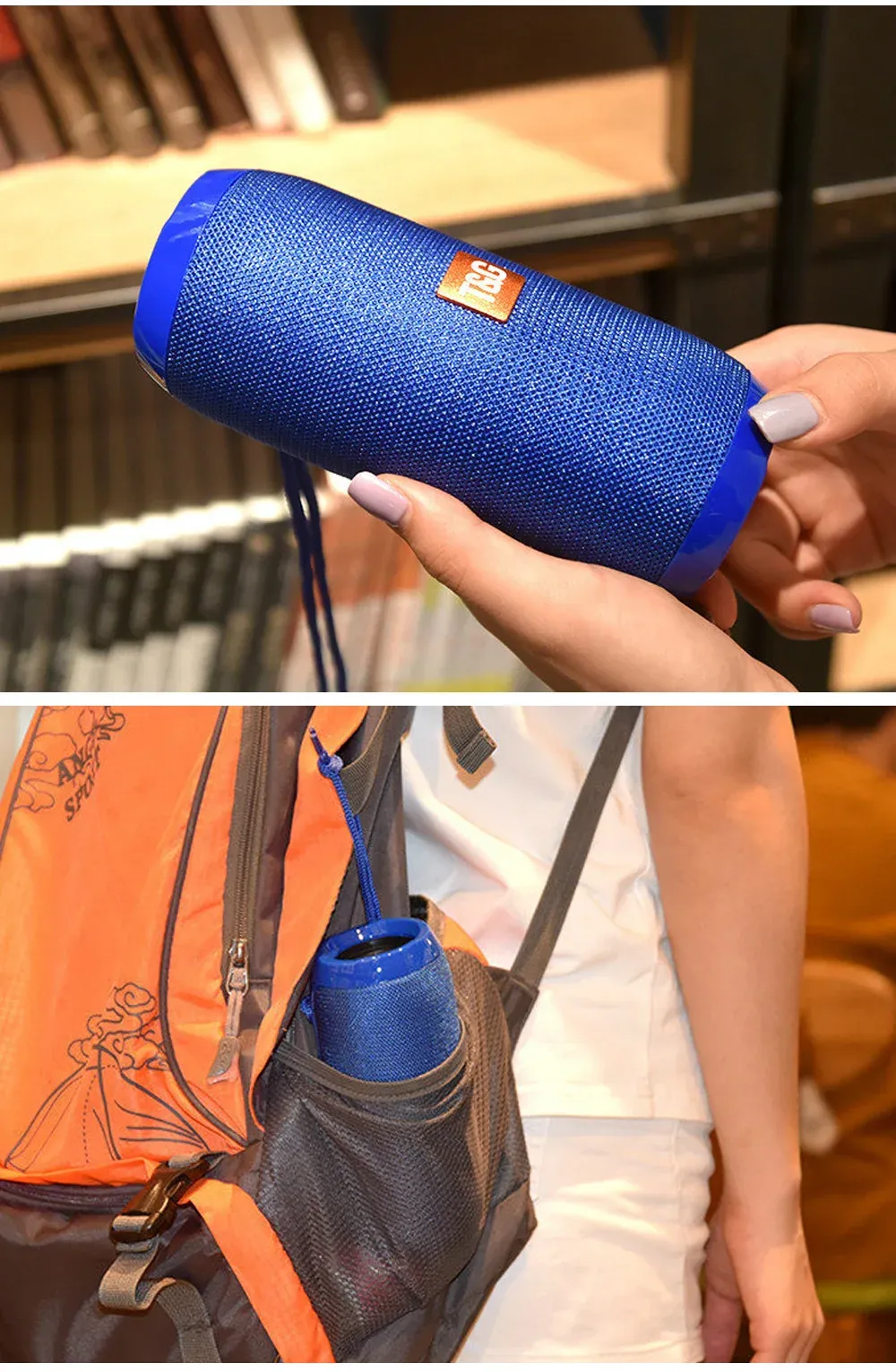 T&G TG117 Portable Bluetooth Speaker, Waterproof Loudspeaker with TWS Stereo Sound, TF Card & FM Radio, 10-Hour Playtime for Outdoor Adventures showcase 16