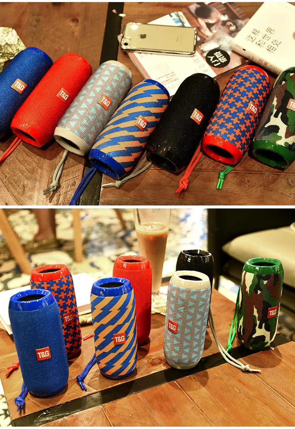 T&G TG117 Portable Bluetooth Speaker, Waterproof Loudspeaker with TWS Stereo Sound, TF Card & FM Radio, 10-Hour Playtime for Outdoor Adventures showcase 13