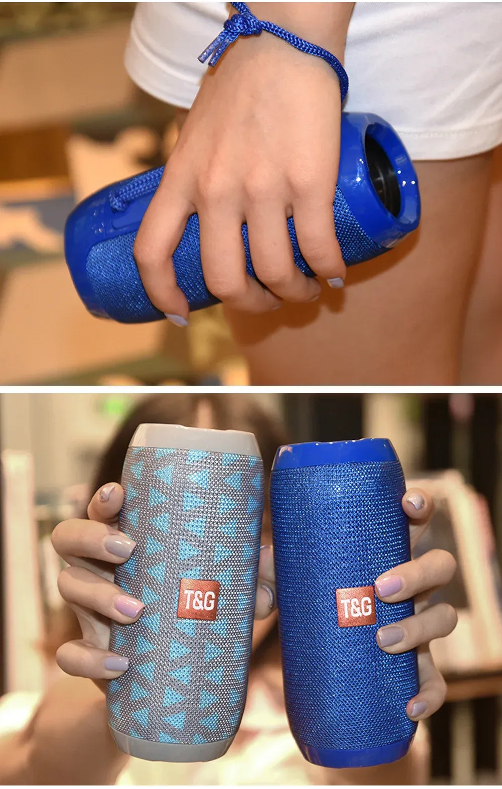 T&G TG117 Portable Bluetooth Speaker, Waterproof Loudspeaker with TWS Stereo Sound, TF Card & FM Radio, 10-Hour Playtime for Outdoor Adventures showcase 14
