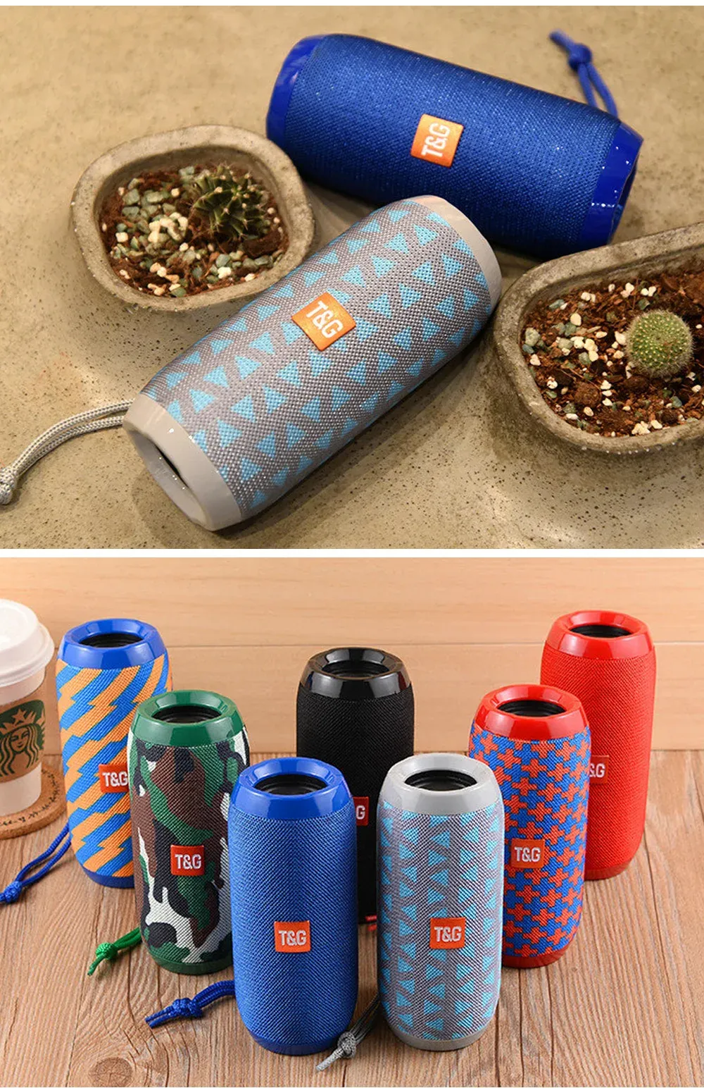 T&G TG117 Portable Bluetooth Speaker, Waterproof Loudspeaker with TWS Stereo Sound, TF Card & FM Radio, 10-Hour Playtime for Outdoor Adventures showcase 15