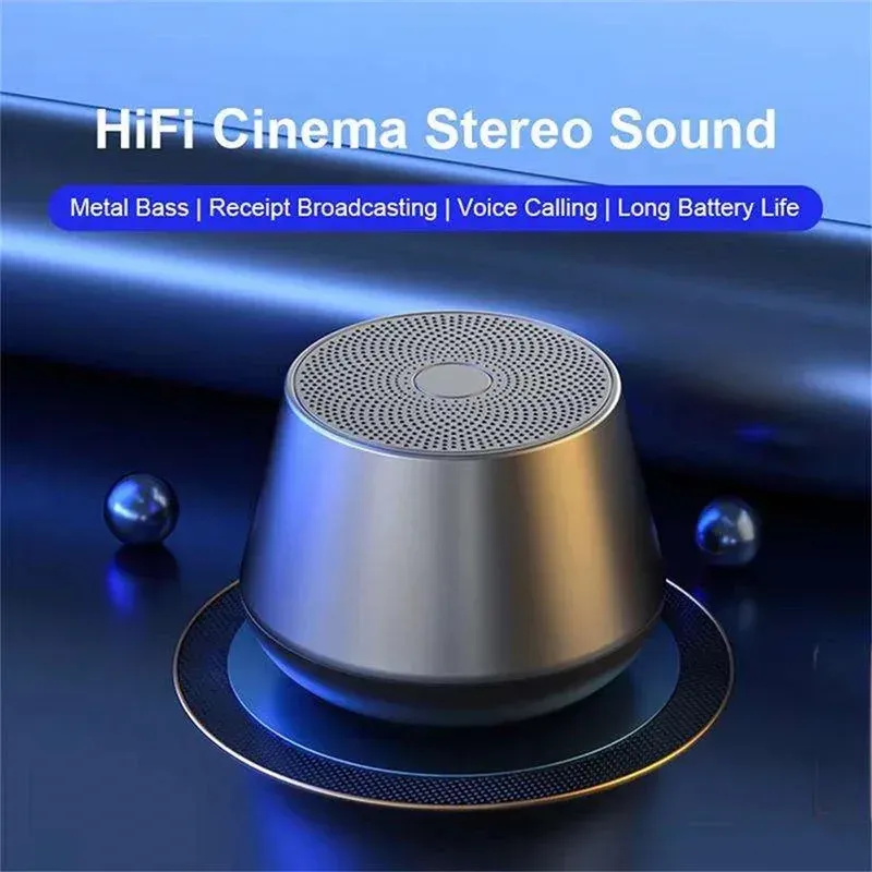 Original Mini Bluetooth 5.0 Speaker with Deep Bass Sound, Portable Loudspeaker for Outdoor Camping and Music Enjoyment
