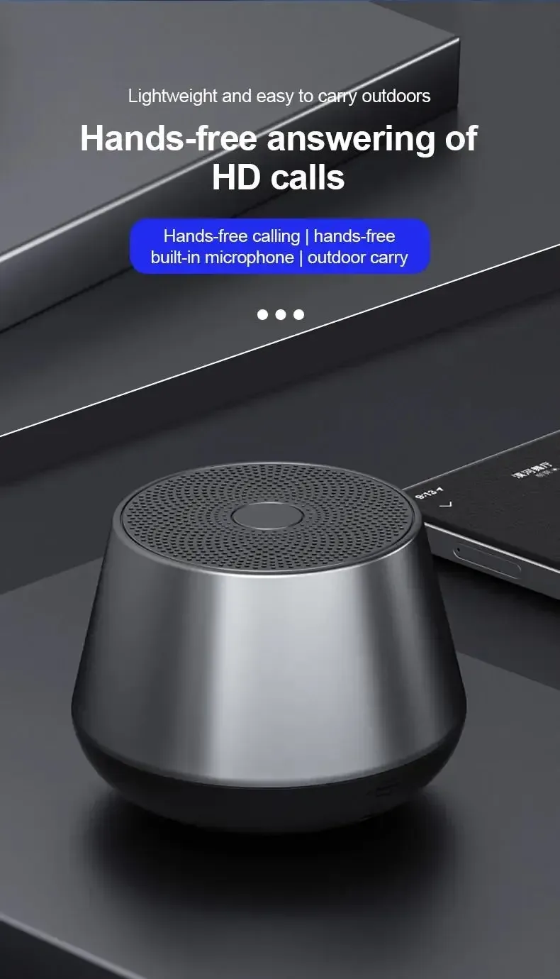 Original Mini Bluetooth 5.0 Speaker with Deep Bass Sound, Portable Loudspeaker for Outdoor Camping and Music Enjoyment showcase 7