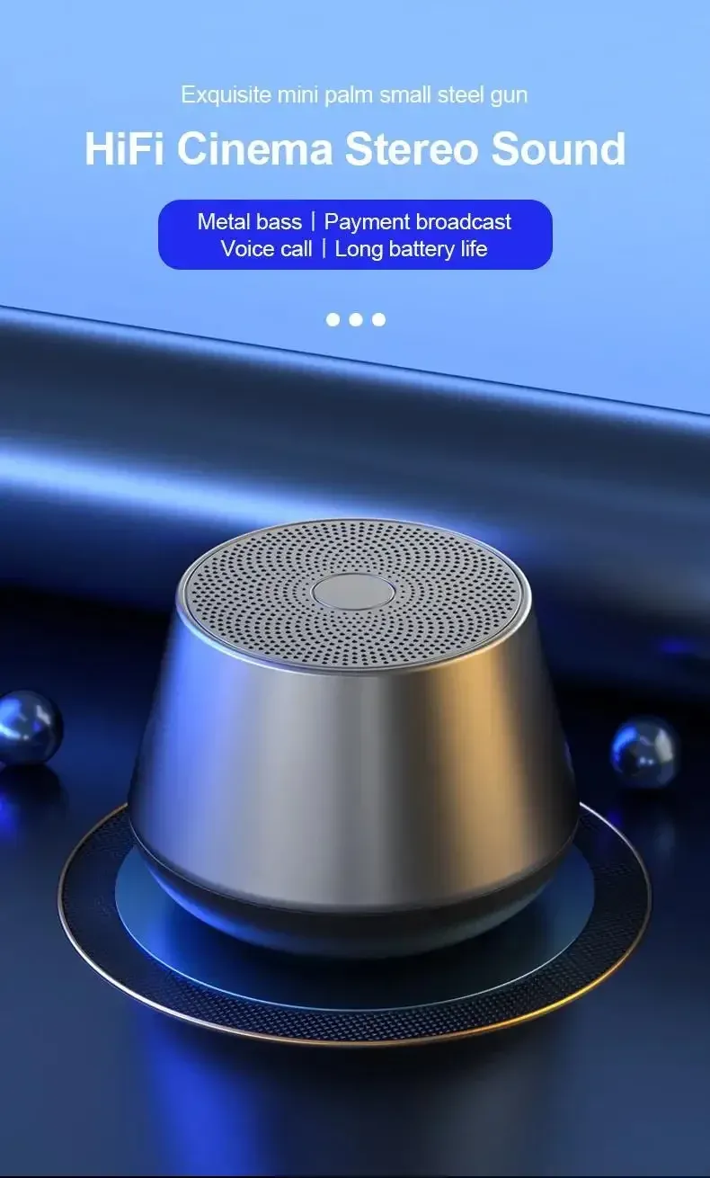 Original Mini Bluetooth 5.0 Speaker with Deep Bass Sound, Portable Loudspeaker for Outdoor Camping and Music Enjoyment showcase 5