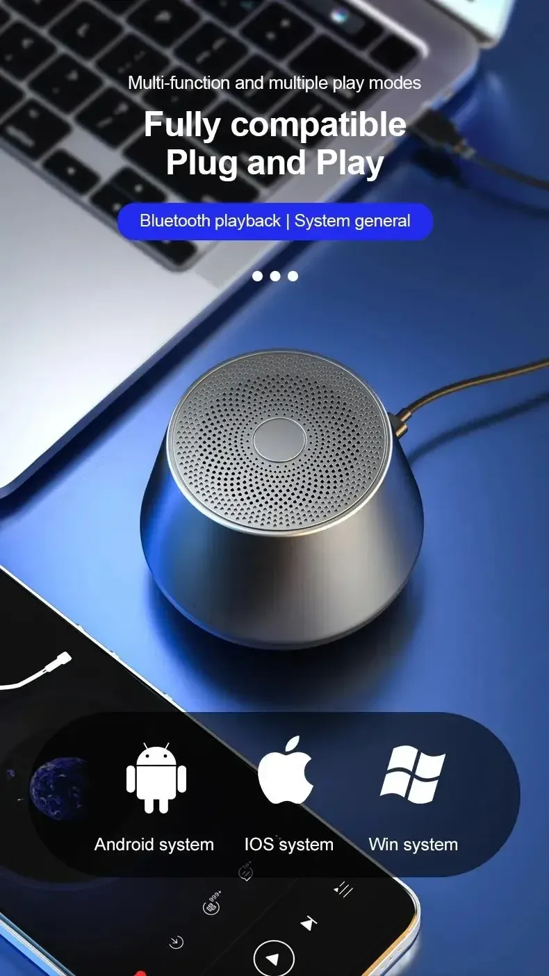 Original Mini Bluetooth 5.0 Speaker with Deep Bass Sound, Portable Loudspeaker for Outdoor Camping and Music Enjoyment showcase 3