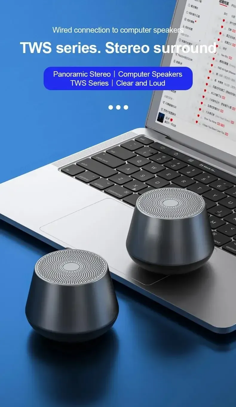 Original Mini Bluetooth 5.0 Speaker with Deep Bass Sound, Portable Loudspeaker for Outdoor Camping and Music Enjoyment showcase 1
