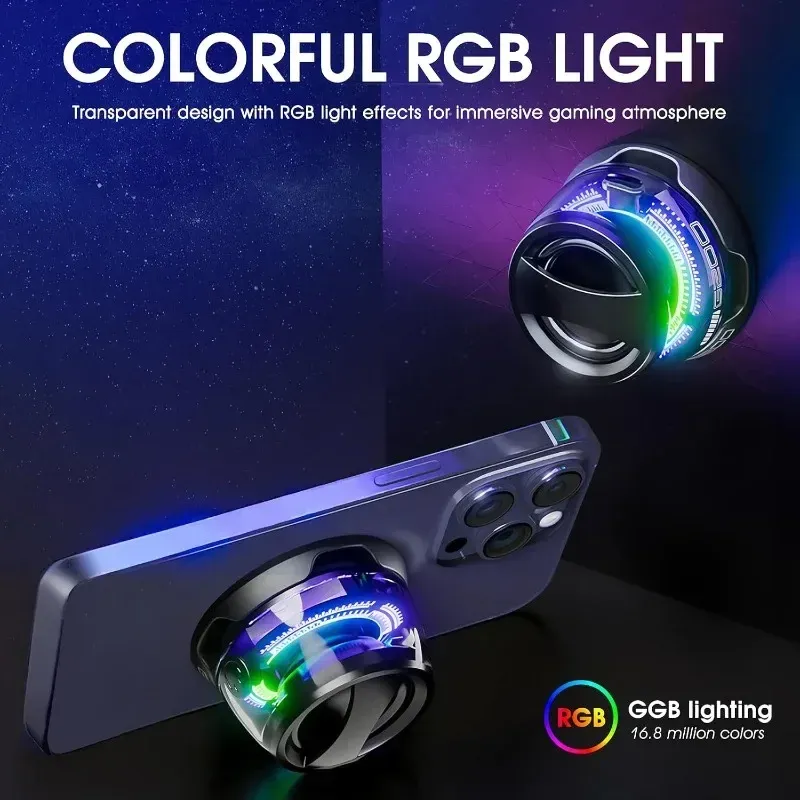 Portable Magnetic Bluetooth Speaker with RGB Light, Wireless Mini Stereo Sound, Phone Holder Stand for iOS & Android - Ideal for Travel, Outdoors, and Home thumbnail 2