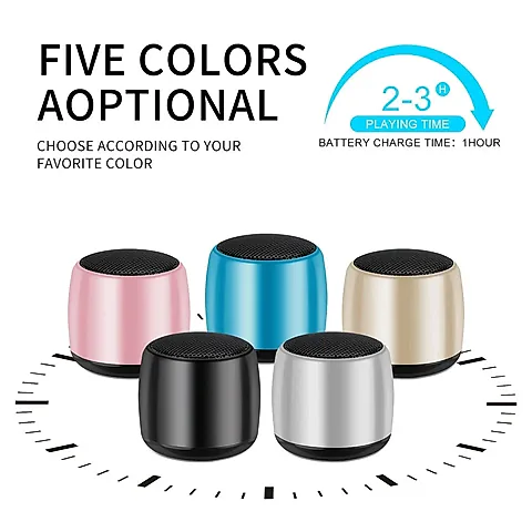 M1 Portable Bluetooth Speaker with 3D Surround Sound, Metal Cabinet, USB Powered, Microphone Functionality, Bluetooth 5.0 - Ideal for Outdoor Music and Calls