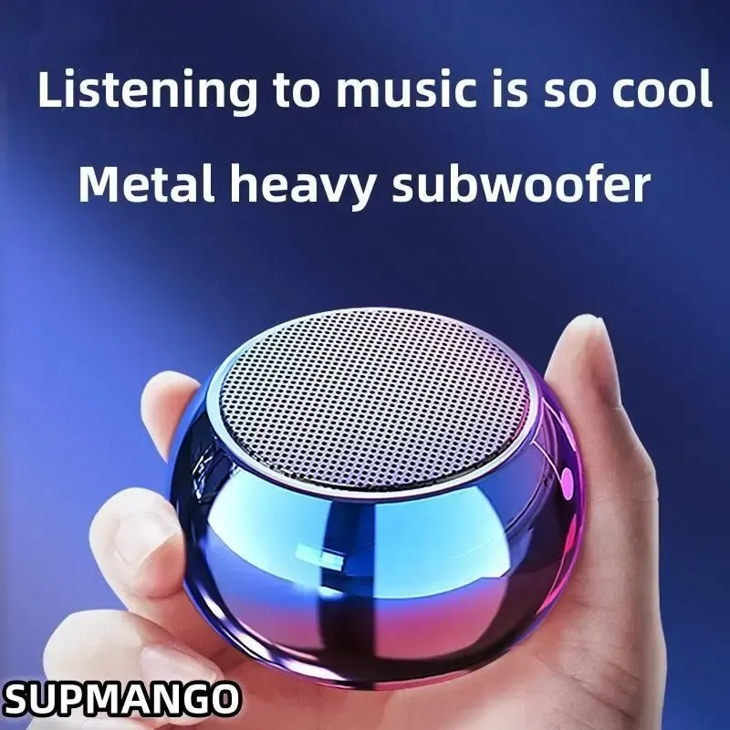 Portable Wireless Bluetooth 5.1 Speaker - Mini Steel Gun Metal Heavy Stereo Subwoofer, Outdoor Sound System with Deep Bass, Compact & Durable for Travel showcase 7