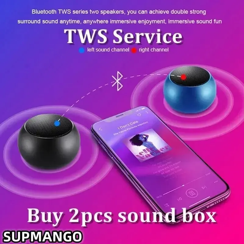 Portable Wireless Bluetooth 5.1 Speaker - Mini Steel Gun Metal Heavy Stereo Subwoofer, Outdoor Sound System with Deep Bass, Compact & Durable for Travel showcase 6