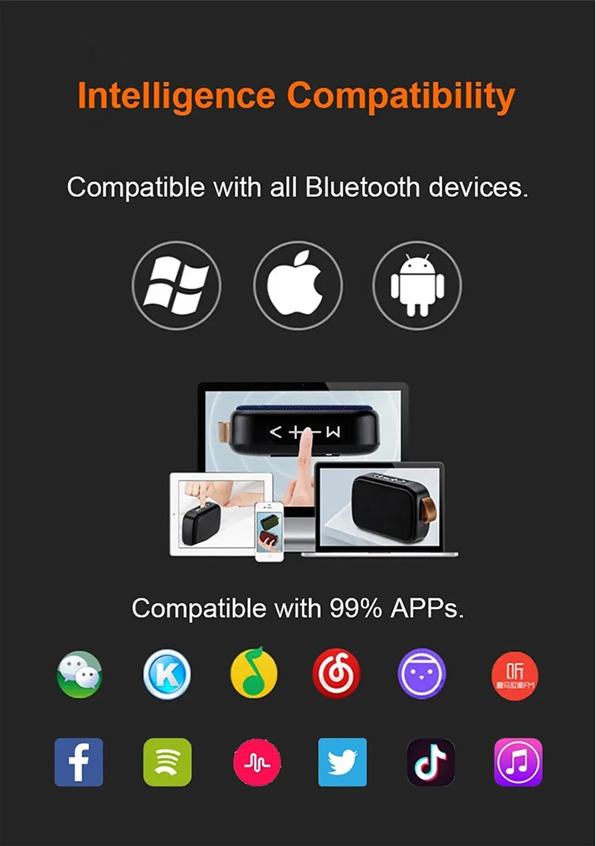 Portable Outdoor Bluetooth 5.0 Speaker, Mini Oxford Loudspeaker, Wireless Column with 3D Stereo Music Player, Hifi Sound Box for Travel and Parties showcase 4
