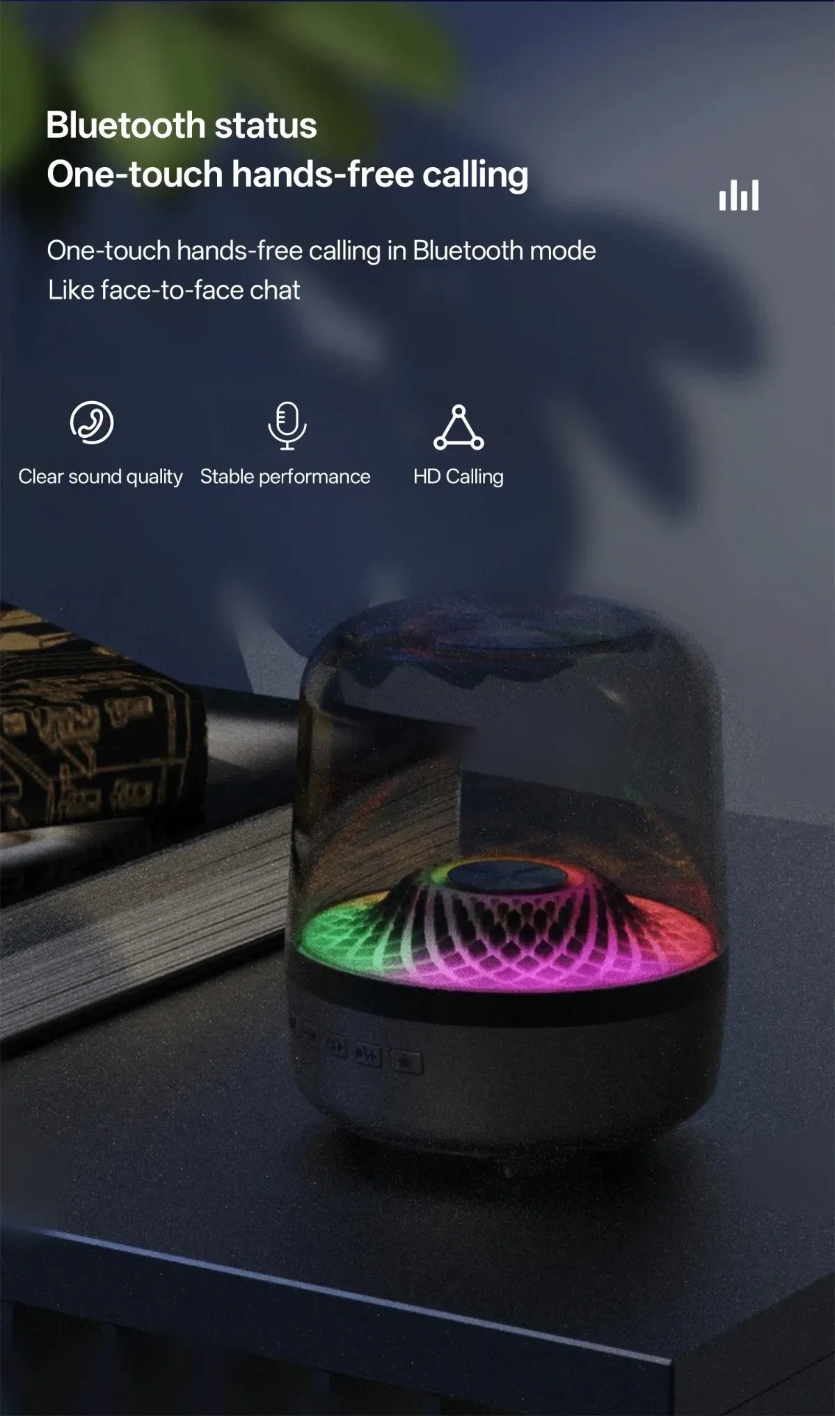 Portable Wireless Bluetooth 5.3 Soundbar Speaker with Subwoofer, Hi-Fi Stereo Audio, Breathing Lamp, TWS Pairing, 5W Output, 500mAh Battery for Home Theater & Mobile Devices showcase 11