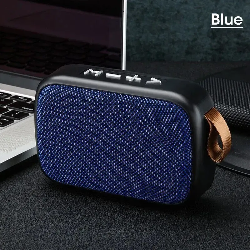 Portable Wireless Bluetooth Speaker with Subwoofer, Mini Home Cloth Speaker for Outdoor Use, Supports TF Card, U Disk, FM Radio, Rechargeable Battery - Red, Black, Blue thumbnail 3