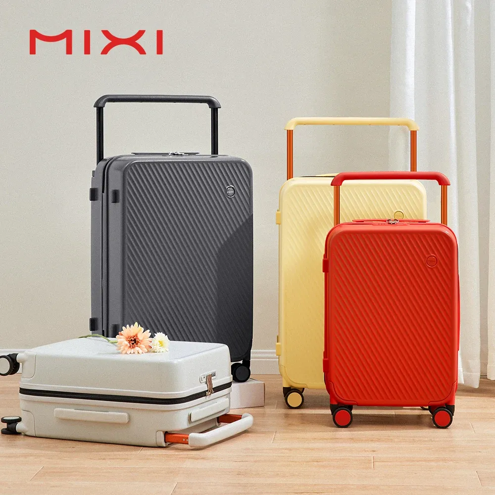 Mixi 24" Wide Handle Hardside Spinner Suitcase with Rolling Wheels - Patent Design Travel Luggage for Men & Women, Includes 20" Carry-On Option & Waterproof Pocket thumbnail 1