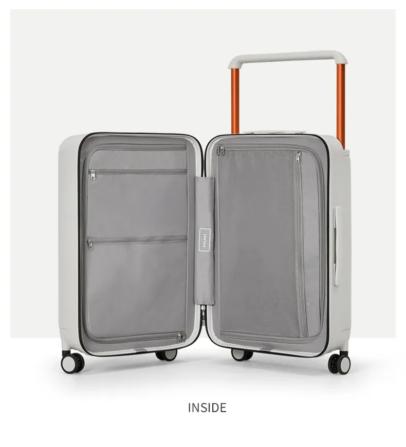 Mixi 24" Wide Handle Hardside Spinner Suitcase with Rolling Wheels - Patent Design Travel Luggage for Men & Women, Includes 20" Carry-On Option & Waterproof Pocket showcase 24
